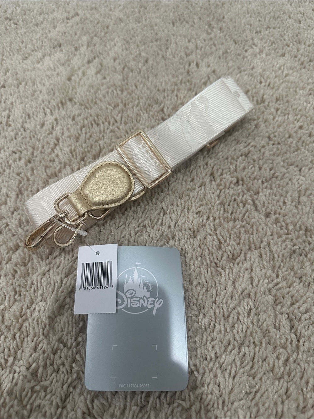 Disney Cream Strap with Gold Hardware